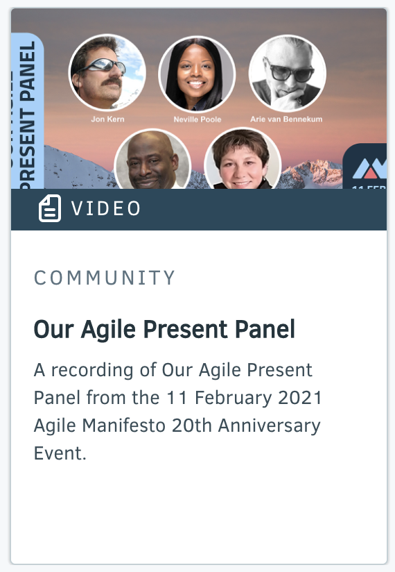 Our Agile Present Panel